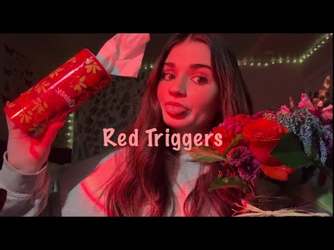 ASMR | Red Triggers to Put You To Sleep ❣️