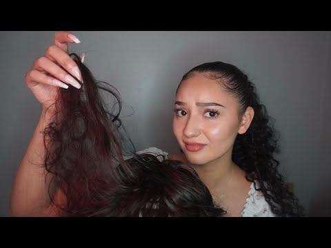 ASMR 🙄 Mean girl plays with your hair | brushing & massage