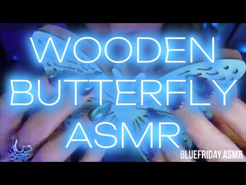 Wooden Butterfly ASMR🩵(No Music)