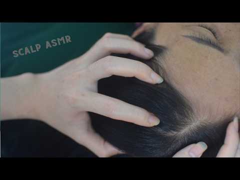 ASMR Tingling Head And Scalp Scratching With Hair Parting For Relieve Anxiety, Stress