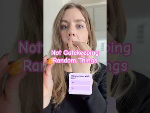 Me not Gatekeeping …But have you tried it? #asmr #tingles