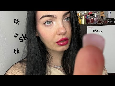ASMR - Sk, Tk, Tkd Mouth Sounds + Spit Painting #spitpainting #mouthwhisper #asmrsleep