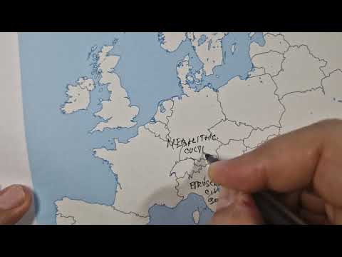 ASMR maps: The Oldest European Civilizations Recorded in Prehistory | ASMR map tracing with facts