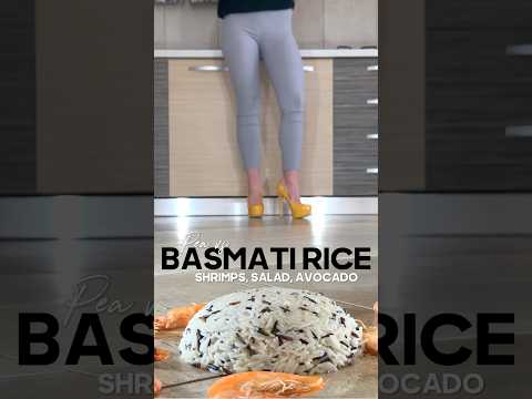 Rice & Shrimps vs. Salad & Avocado! High Heels Crushing Food! Oddly Satisfying! ASMR
