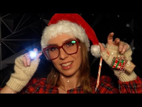 ASMR 🎄✨ Mrs. Claus Cranial Nerve Exam (Light Triggers) 