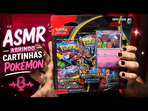 ASMR - UNBOXING E SONS RELAXANTES | POKEMON BOOSTER ⚡😴