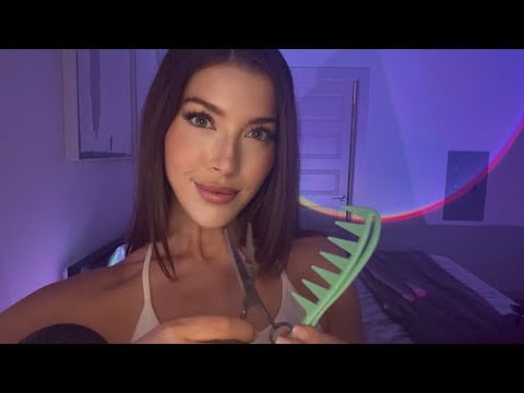 ASMR Haircut Roleplay ✂️ Soft Spoken Consultation, Scissor Sounds & Brushing 