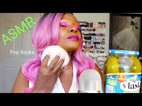 Trying Pop Rocks  Pickle ASMR Eating Sounds