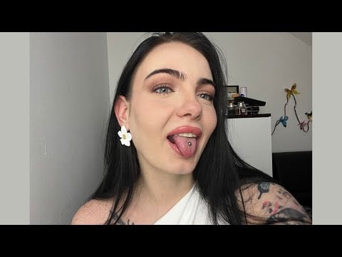 ASMR - Tongue Piercing Sounds (rare asmr) #asmrsleep #mouthsounds #tongue