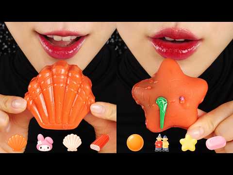 WAX CANDY HONEY JELLY CANDY ASMR, BASKIN ROBBINS ICE CREAM EATING SOUND ASMR 😝