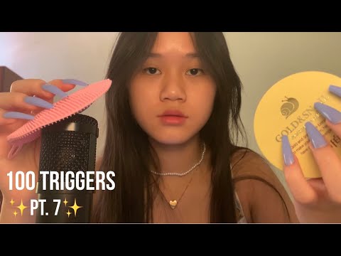 ASMR 100 TRIGGERS W/ LONG NAILS 💅🏻 ( tapping edition )