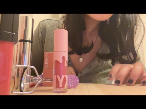 Doing a quick sparkly makeup look on you ASMR