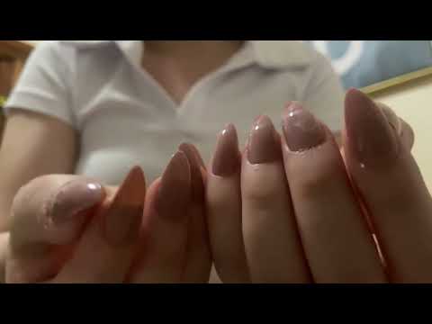 ASMR tapping & scratching with long nails