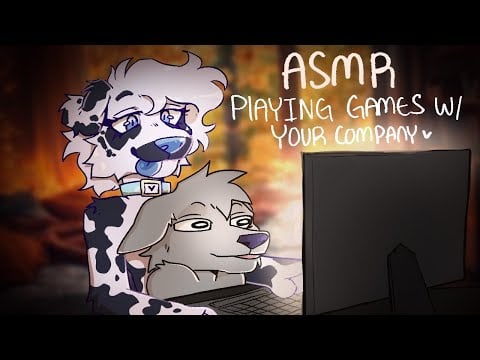 Playing Games In Your Company| Furry Asmr (whispering, mouth sounds, keyboard clicking)