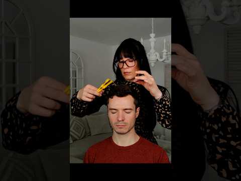 Reiki relaxation therapy with scissors