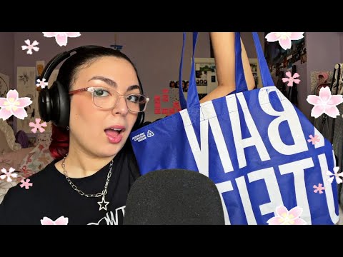 ASMR | urban outfitters mini haul (fabric scorching + mouth sounds)