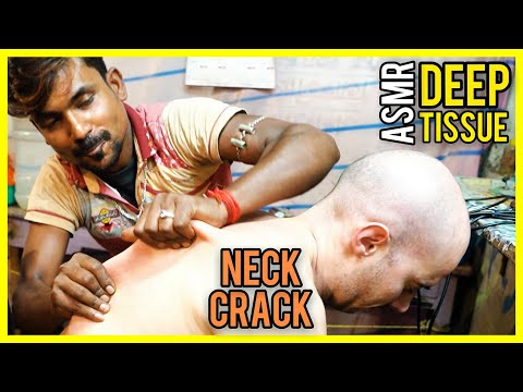 ASMR DEEP TISSUE with HEAD MASSAGE and NECK CRACK - ASMR NO TALKING