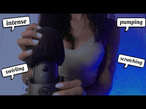 ASMR INSTENSE MIC PUMPING, SCRATCHING, SWIRLING apertando, arranhando e bombeando mic - Demilly ASMR