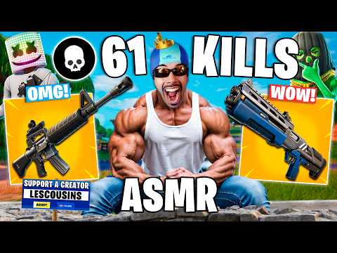 ASMR FORTNITE FAST MOUTH SOUNDS 61 KILLS 💀| Solo vs Squad | asmr en español