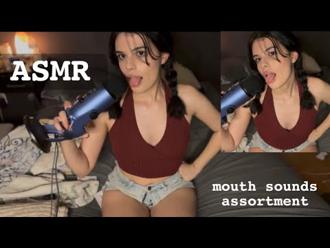 ASMR Mouth Sounds Assortment| Tongue clicking| trigger words| inaudible whispering