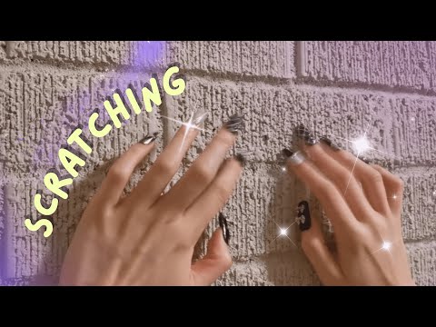 asmr | rough textured scratching on the wall with fake nails