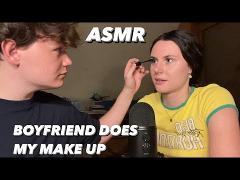 ASMR my boyfriend TRIES to do my MAKE UP 💄