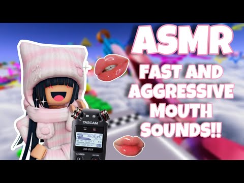 Roblox ASMR ~ FAST and AGGRESSIVE Ear to Ear Mouth Sounds to Scratch your Brain ⚡️👄 (NO TALKING)