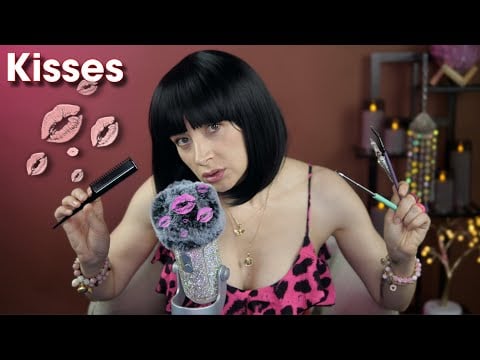 Soft Whisper / Fluffy Mic Brushing / Kisses / *ASMR