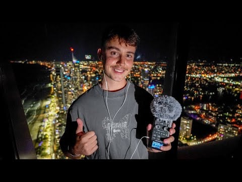 ASMR in the Sky 🌙✨ Whispers, Mic Scratches & City Lights for Sleep