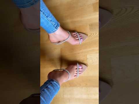 Jeans & Open toe Heels Combo #heels