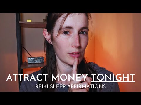 ASMR Reiki Sleep Affirmations Manifest Money While You Sleep 💤 Reiki Hand Movements, Face Touching