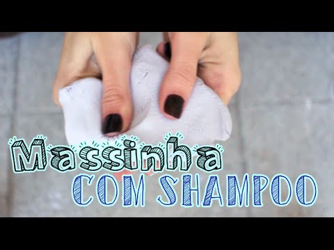 Massinha de modelar feita com shampoo