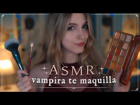 AMIGA te MAQUILLA para la FIESTA 🎃 ASMR VAMPIRE DIARIES (Atención Personal)