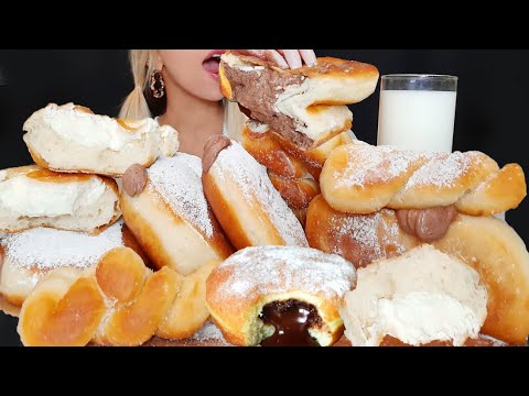 ASMR HOMEMADE CREAM DONUTS, KRISPY DONUTS  수제 크림 도넛 Eating Sounds MUKBANG