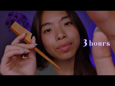 ASMR 3 Hours Hair & Scalp Attention 💆🏻‍♀️ Clipping, Parting, Scratching, Brushing (Layered Sounds)