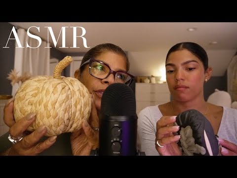 Mom does ASMR again! (fall decor, whispering in Spanish, matches, fabric sounds and more!) 