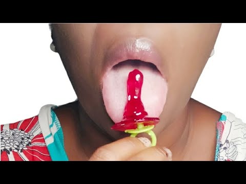 ASMR 💗 LAMIENDO 👅 UN CHUPETE 🍭💦 SONIDOS RELAJANTE MOUTH SOUNDS 😴