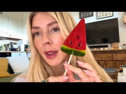 Let Me #ASMR You With A Watermelon Lollipop! 🍉🍭