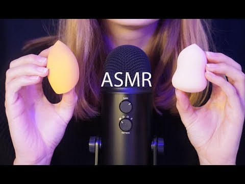 ASMR | Sponge Puffs Mic Brushing & Tapping (No Talking)