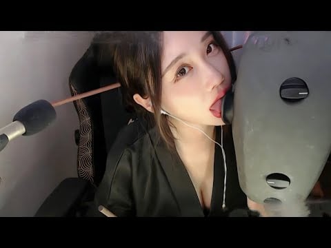 ASMR relax shop I 轩子  和服反向助眠（少人声剪辑）口腔音  棉签 沙漏 弹舌