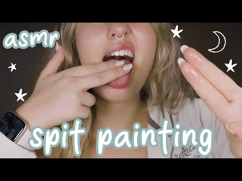 asmr SPIT PAINTING muy INTENSO en tu carita + Mouth Sounds Ale ASMR español (: