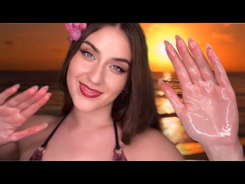 ASMR auf Hawai | Ölige Lomi Lomi Nui Massage am Strand mit Einschlafmusik 🌺 Spa Roleplay Oil Massage