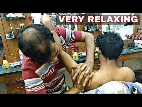 Asim barber's great Head massage | ASMR Indian Relaxing therapy
