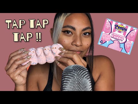 ASMR Fast Nails Tapping On Peeps, Crunchy Scratching Sounds , Loop Video