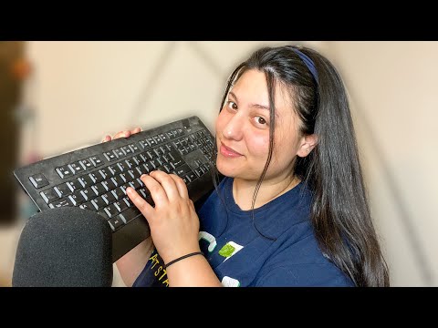 ASMR~ Keyboard Typing Sounds & Whisper Ramble (Requested)