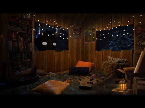 Treehouse Board Game Night | ASMR Ambience