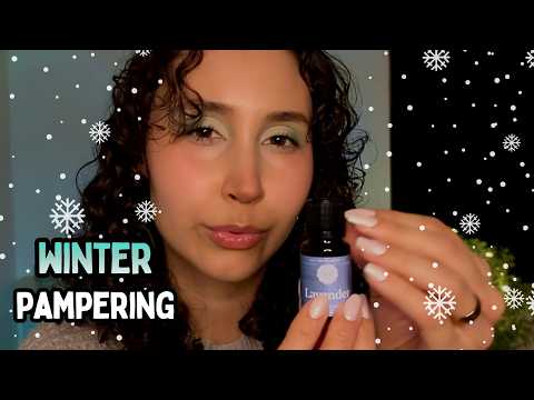 ❄️ Cozy Winter ASMR Personal Attention to Relax You 🩵 (Ear Covering, Mouth Sounds & Hair Brushing)