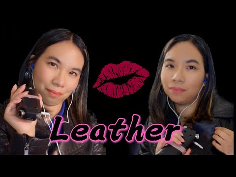 ASMR TWIN LEATHER JACKET SOUNDS (Scratching, Tapping, Zipper) 🖤👩‍❤️‍👩 [No Talking]