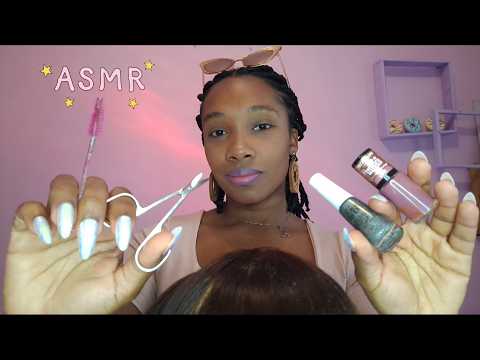 ASMR VÁRIOS ROLEPLAYS - Design de Cílios, Cabeleireira e Manicure 💅| SALÃO de BELEZA