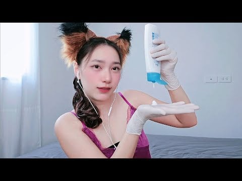 ASMR Lotion Hand Massage Latex Gloves 🧴🧤